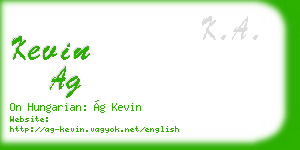 kevin ag business card