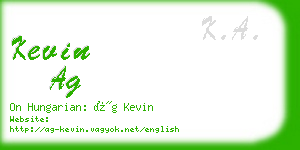 kevin ag business card